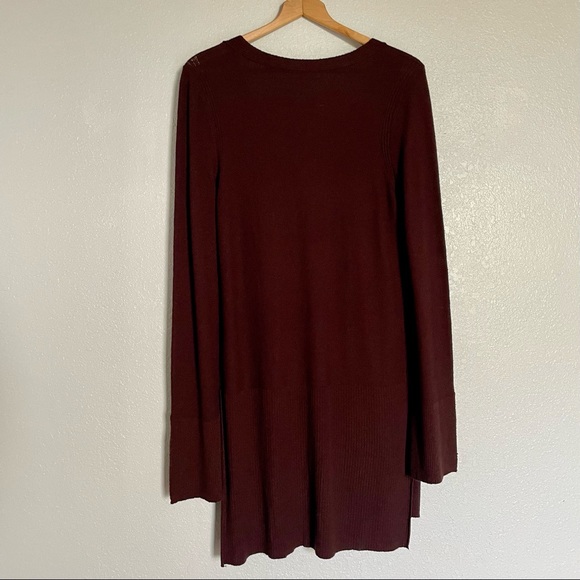 New Free People Crisscross Long-Sleeve Tunic Sweater in Mocha - Size L - Picture 5 of 10
